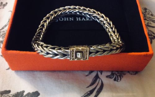 John Hardy Sterling Silver Square Box Chain Bracelet - 8.25
