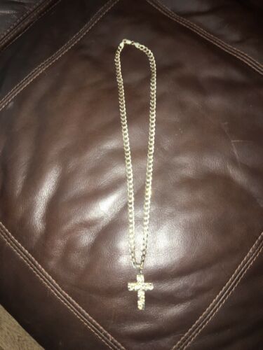 14k 37 Grams Gold chain Cuban Link Cross Is 6.5 Grams 2 In.. Bought A Year Ago!