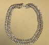 Men's Large Rhodium Plated Cuban Curb Link Chain Necklace 36in inch Long 10mm