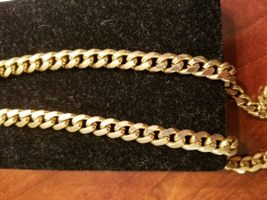 14k Yellow Gold Filled Cuban Curb Necklace