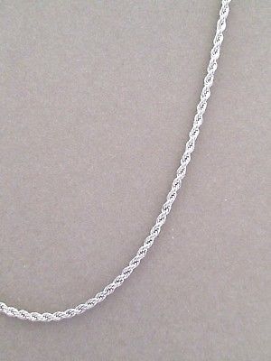 Necklace 23.75 in.x 3 mm New Solid Rope Chain Unisex Stainless Steel 316 Fashion