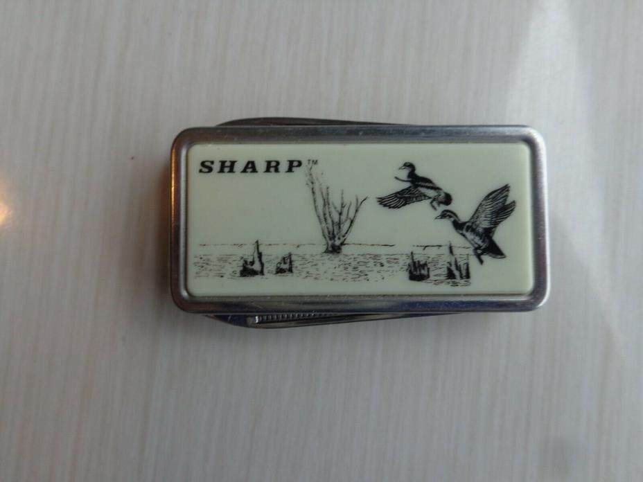 Vintage Sharp Money Clip File Knife Stainless Steel Japan ducks in Marsh
