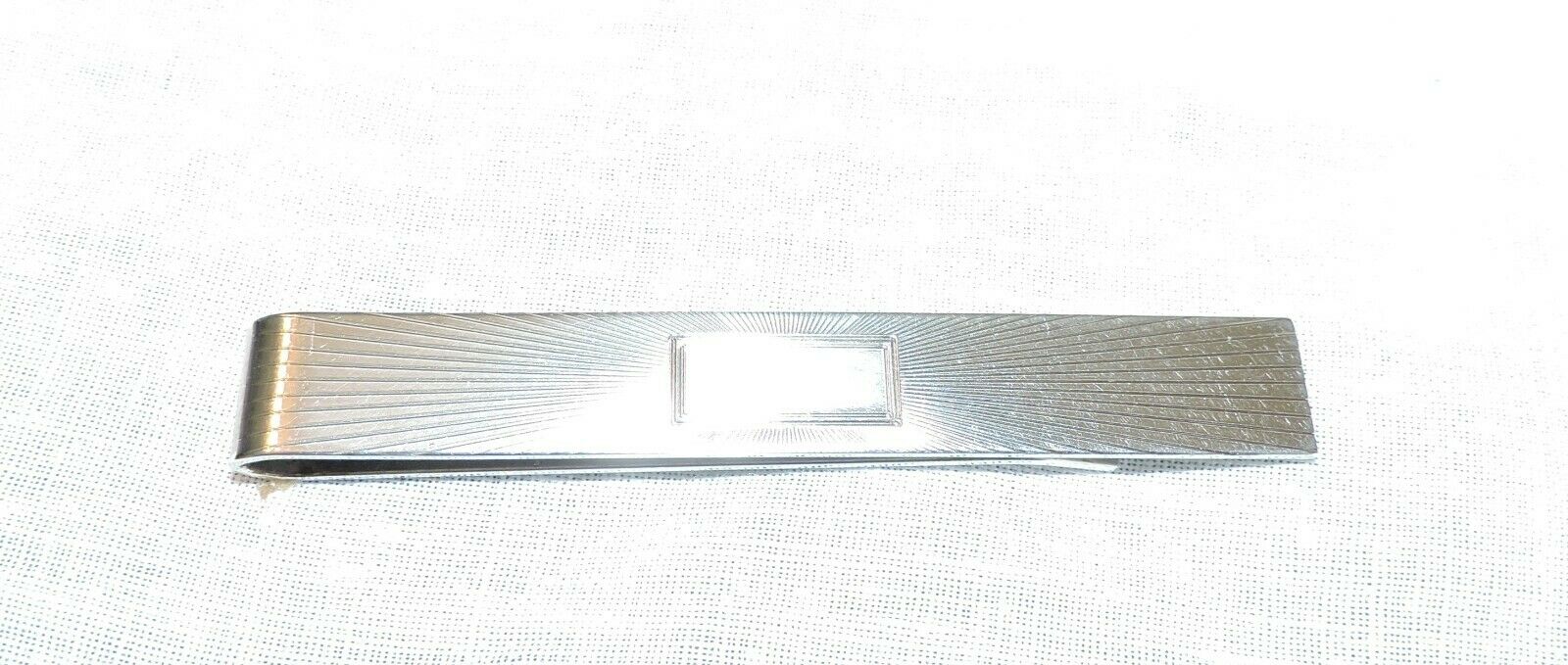 ETCHED Pattern  Money Clip Heavy Men's 925 Sterling Silver 2.5