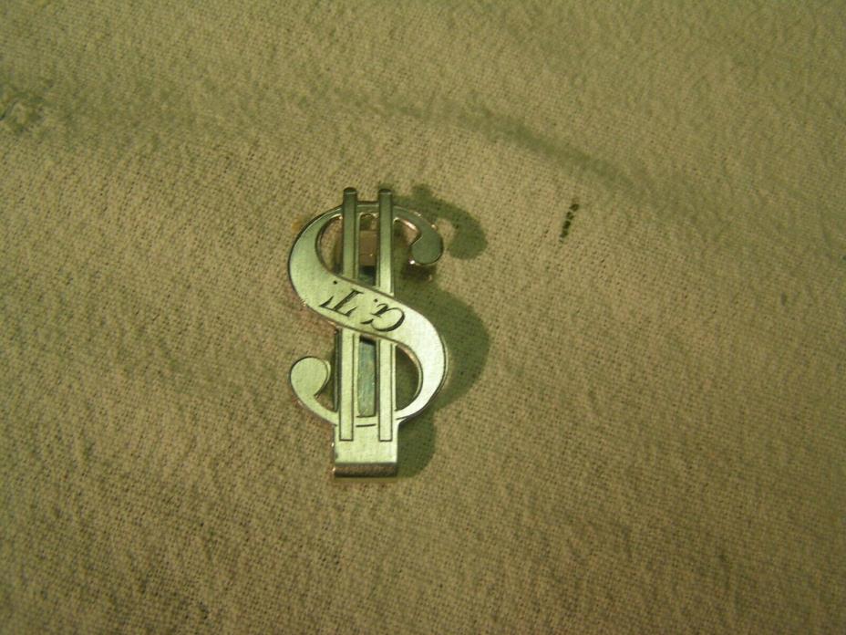 monogramned maywood terling dollar sign money clip