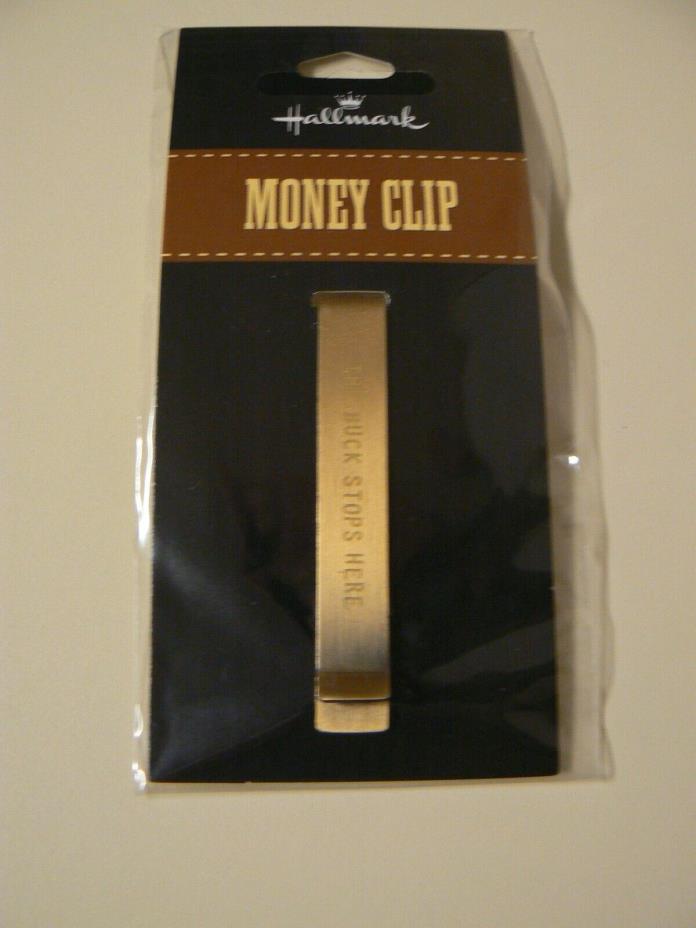 Hallmark The Buck Stops Here Money Clip Holds Bills and Cards