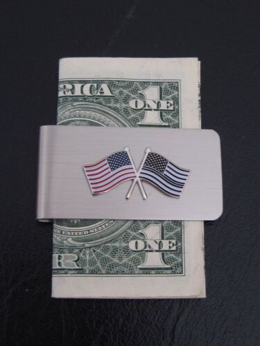 Blue Lives Matter Flag Pin Money Clip “POLICE”
