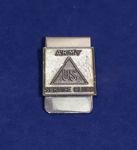 Vintage Original US Army Service Clubs Money Clip Made In The USA.