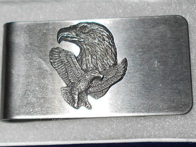 EAGLE MONEY CLIP  VINTAGE STAINLESS STEEL NEW