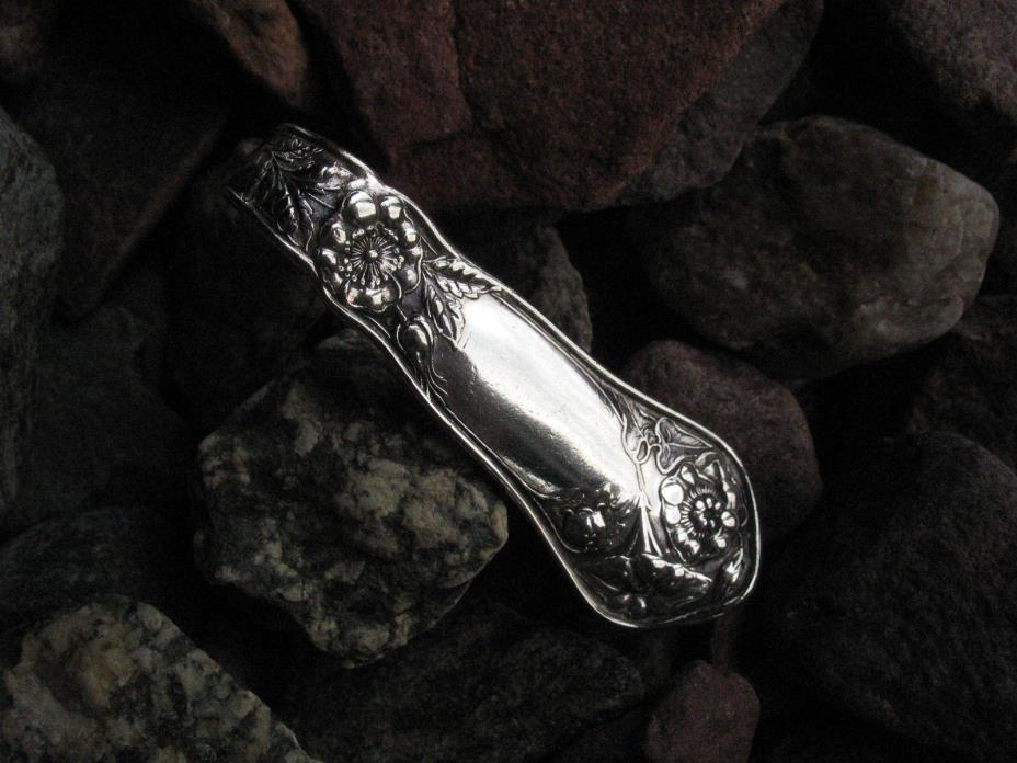 Poppy Flower Antique Silverware Spoon Hand Made Money Clip MC53