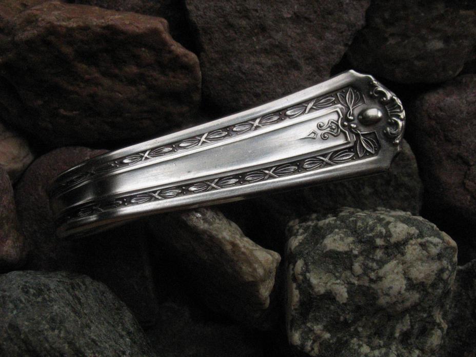 Intricate Border 1900 Antique Silverware Hand Made Spoon Money Clip MC57