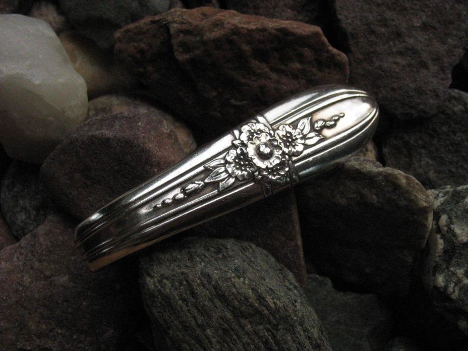 Flower Cluster Antique Silverware Spoon Hand Made Money Clip MC56