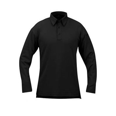 (3X-Large Regular, Black) - Propper Men's I.C.E. Long Sleeve Performance Polo