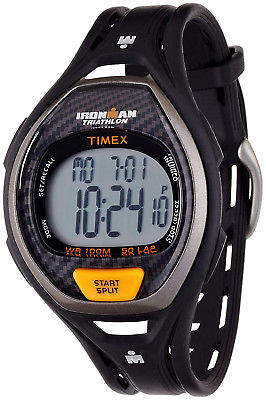(Black/Orange) - Timex Full-Size Ironman Sleek 50 Resin Strap Watch