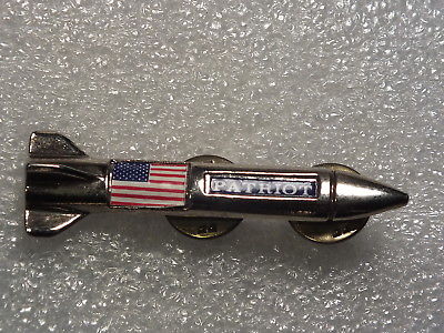 VINTAGE-PATRIOT MISSLE WITH AN AMERICAN FLAG LAPEL OR HAT PIN