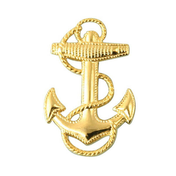 Navy Fouled Anchor 3D Lapel Pin 3/4