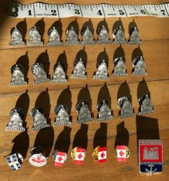 29 Metal Souvenir Lapel Pins with Backs