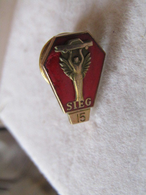 Stamped Vintage SIEG 15 Lapel Pin Back