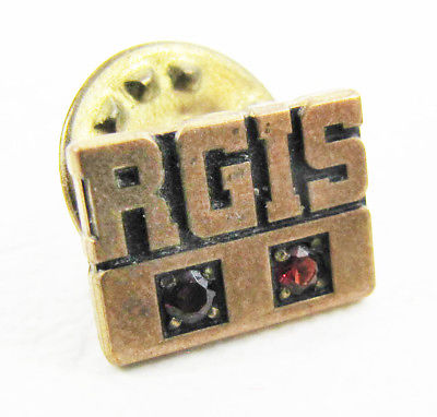 Vintage RGIS Double Stone Lapel Pin