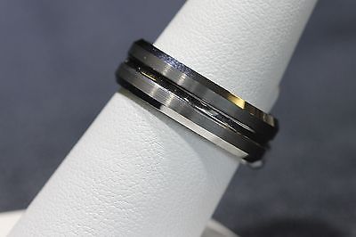 MEN'S COMFORT FIT POLISHED / BRUSHED TUNGSTEN  WEDDING RING SIZE 12