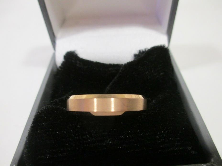 Triton Tungsten Ring gold copper tone  5mm band sz 10