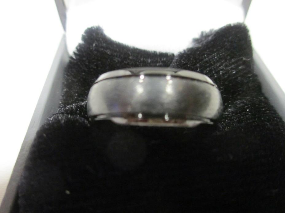Triton Black Tungsten Ring Jewelry sz 8.5