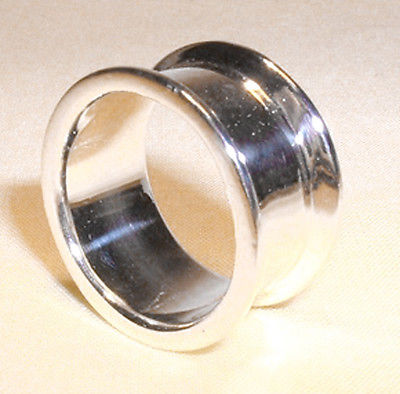 Wide Band Polished Channel Silver Ring Size Size 11