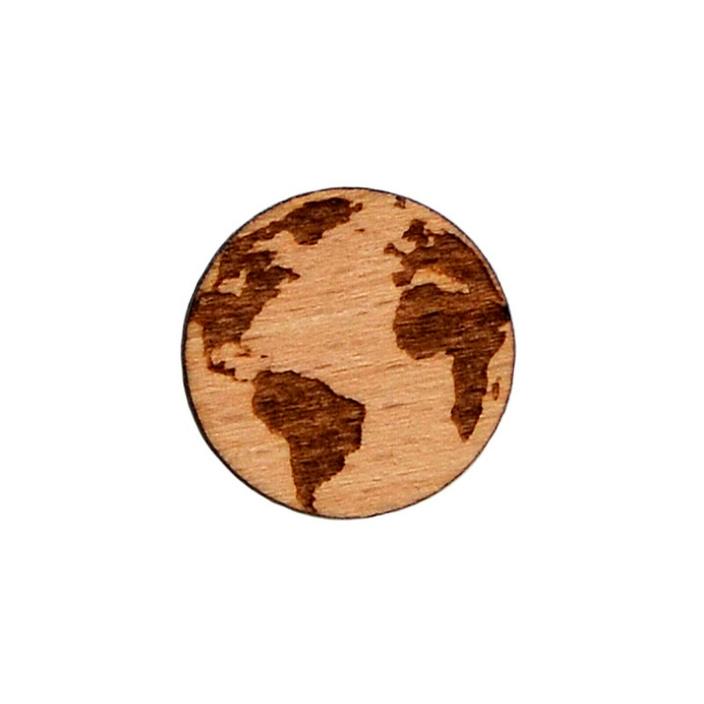 Earth Wood Lapel Pin