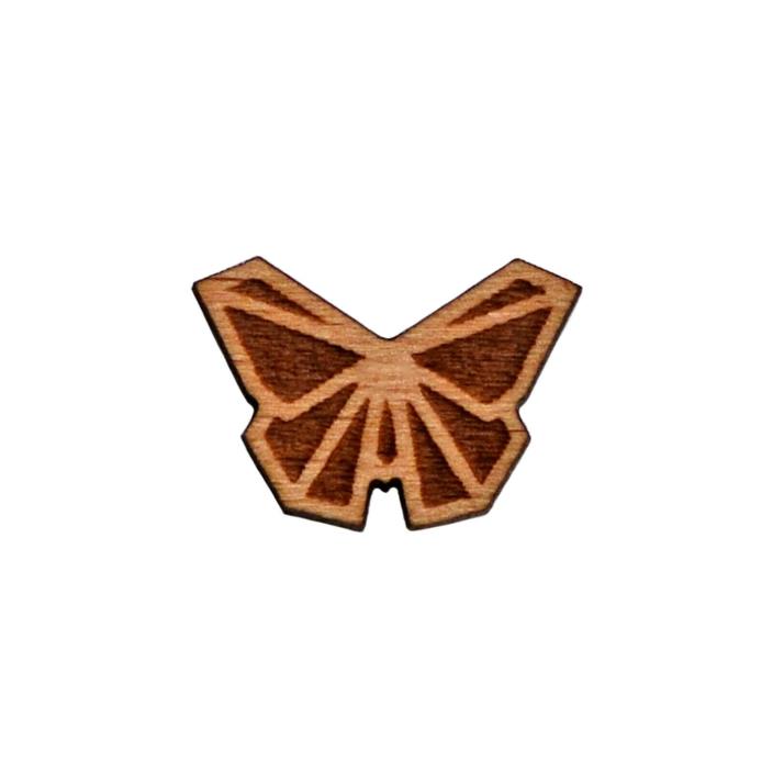 Butterfly Wood Lapel Pin
