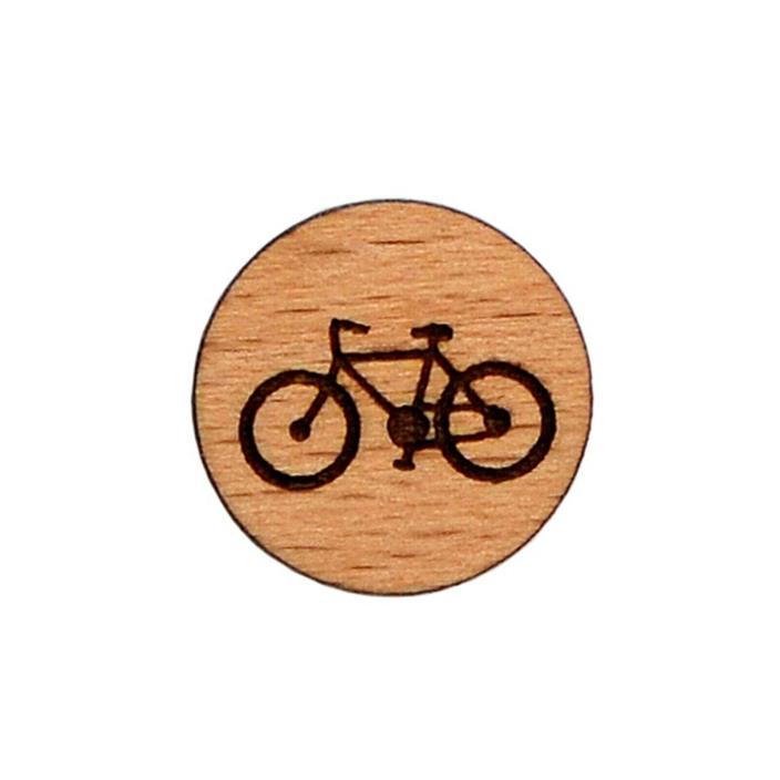 Bicycle Wood Lapel Pin