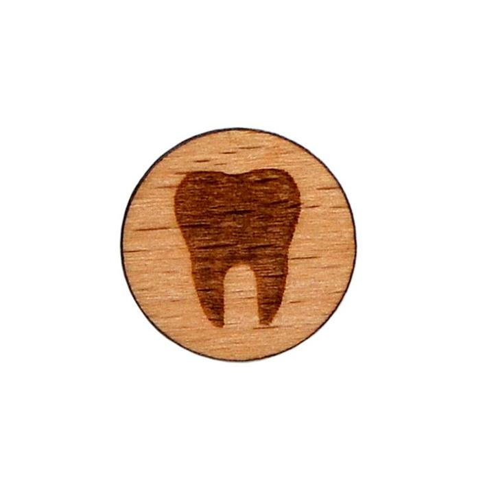 Tooth Wood Lapel Pin