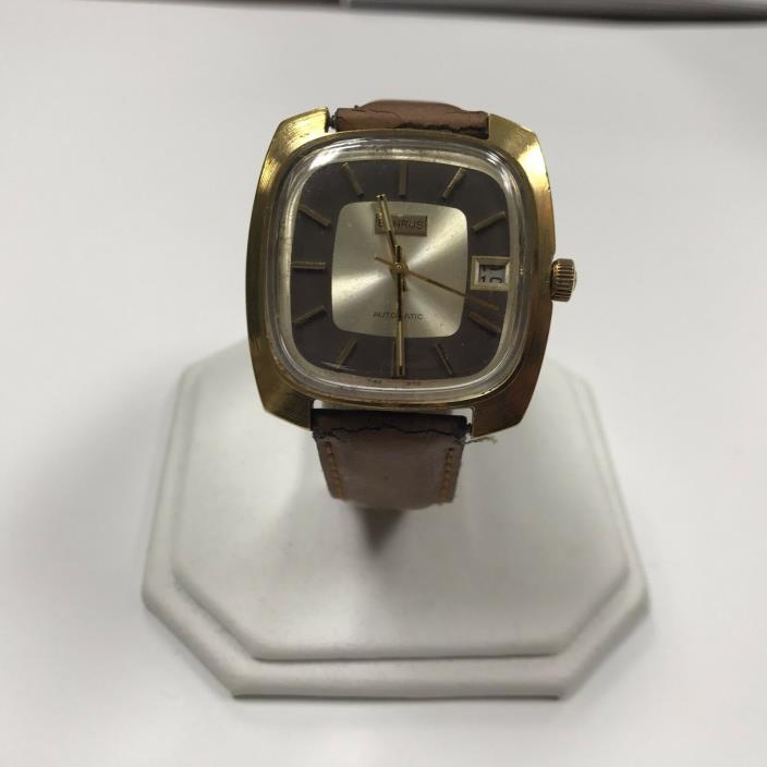 d009 Vintage Benrus Automatic Gold Tone Stainless Men's Wrist Watch