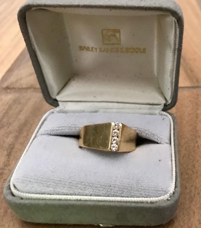 Gold and Diamond (4 Christmas!) RING originally purchased at Bailey Banks Biddle