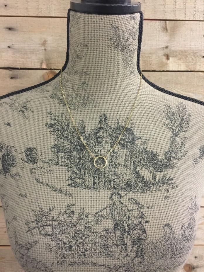 Bay To Baubles Jessa Delicate Circle Charm Necklace