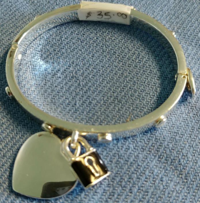 NEW Things Remembered ELEGANT SILVER LOCK OPENS ???? HEART ???? 7.5