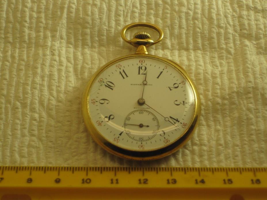 antique pocket watch,Tiffany & Co by Longines Watch Co.,18K solid gold,original