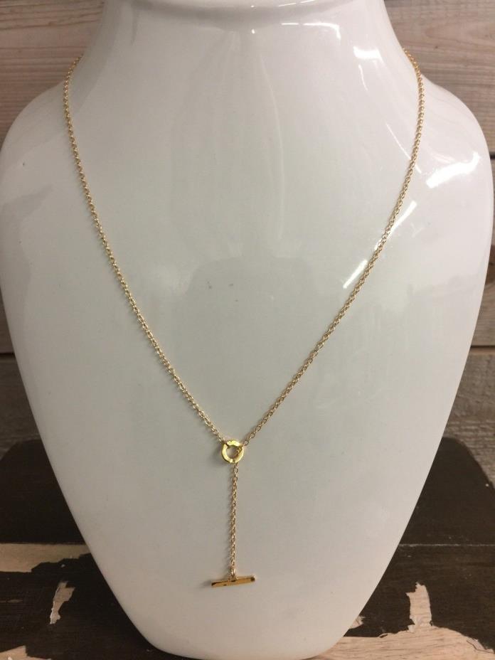 Gorjana Tannen Lariat 18K Gold Plated Necklace