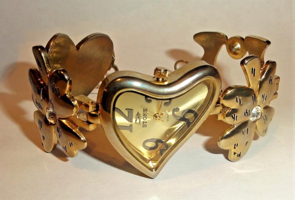 Stone Watch Love/Lucky quartz watch -new with box