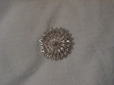 ...Art Deco Sterling Silver Flower Brooch/Pendant...