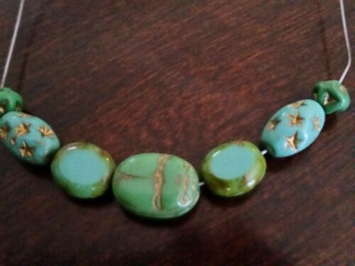 Max Neiger Glass Egyptian Revival Beads Lot carved scarab