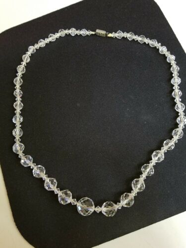 clear glass beads, necklace