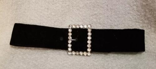 Antique Art Deco Rhinestone Paste Belt Buckle  Circa 1930's 2.5