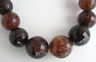 Vintage Rootbeer Cola Beaded Necklace Plastic Disco Ball Faceted Glitter Beads