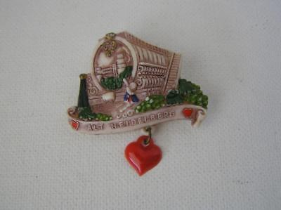 ANTIQUE CELLULOID Alt Heidelburg Souvenir  BROOCH PIN COMPLETE