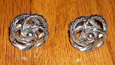 VINTAGE SILVER TONE 50S 60S ATOMIC CUFFLINKS ATOM CUFF LINKS ESTATE EXCELLENT