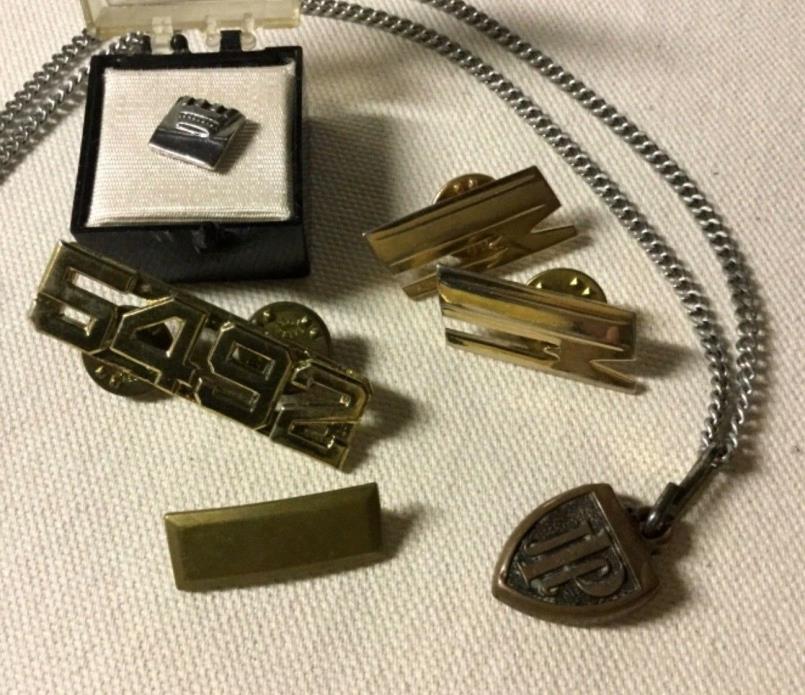 Lot Vintage Men’s Jewelry Items - Some Military? Pr. 