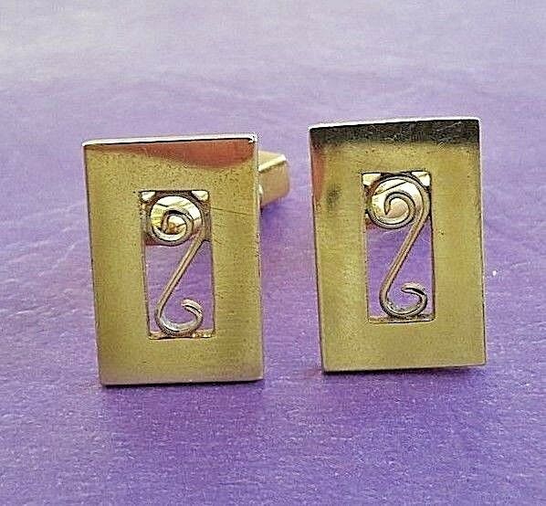 Vintage 1950s Gold-Toned Swank Cufflinks