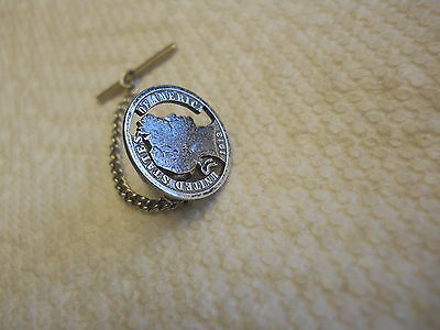 Sterling Silver Barber 1913 Dime Tie Tack