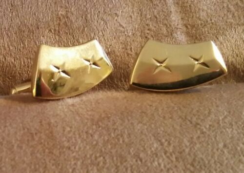 Cuff Links Vintage Gold Tone with Stars