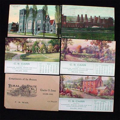 Lot of 6 Early 1900s Salem Ohio Postcards China Co. & Advertising