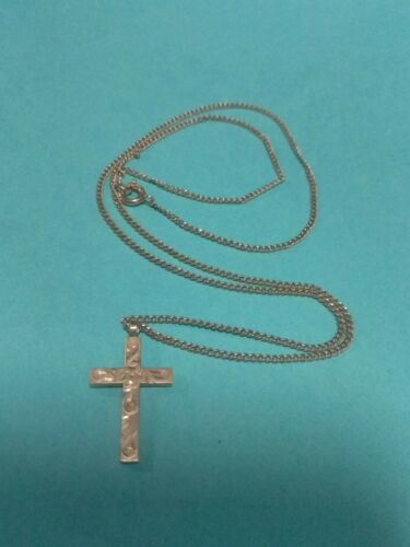 Vintage Gold Filled Chain With A Cross Signed VD 12kt
